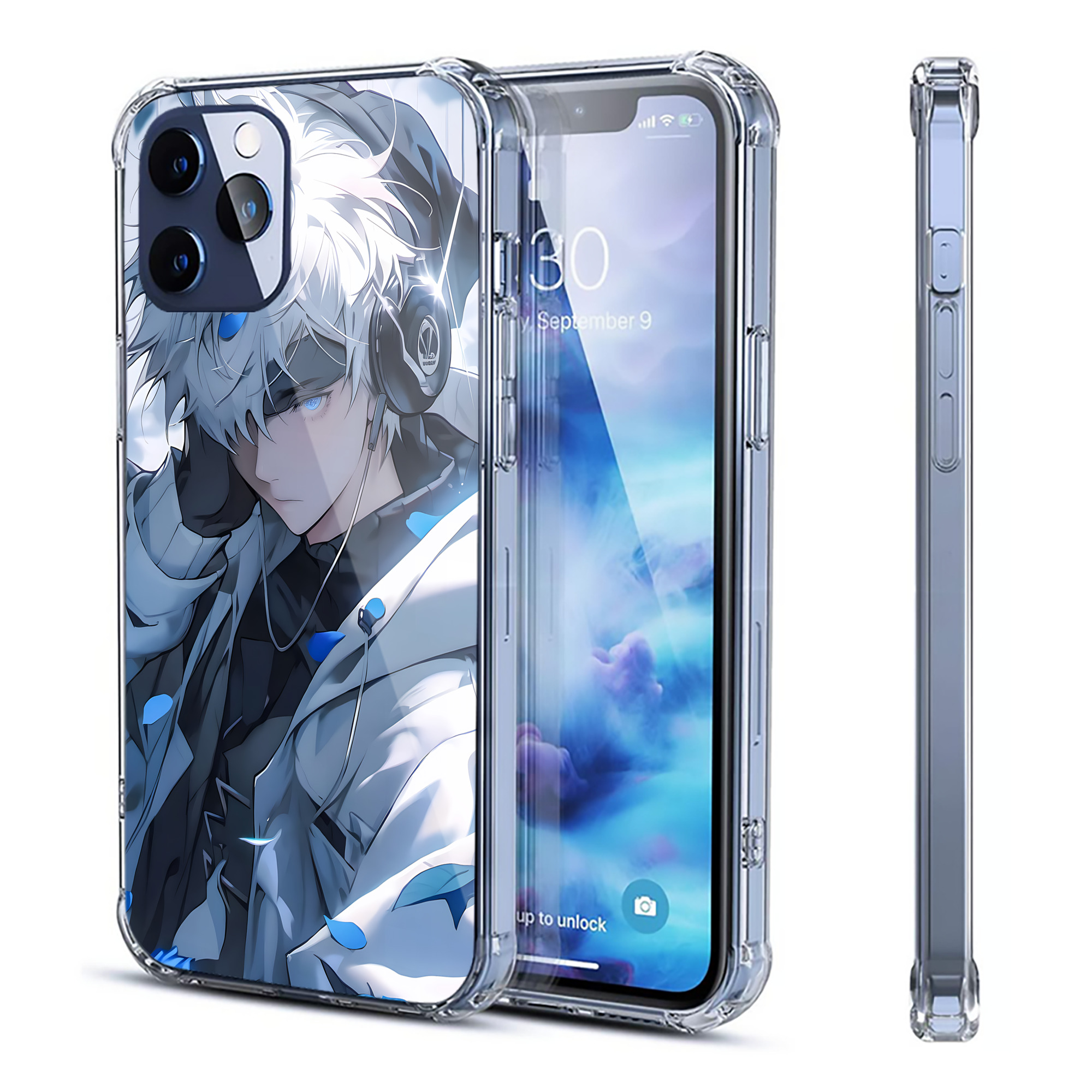 （画像用） 呪術廻戦 Jujutsu Kaisen 【iPhone 12シリーズ対応】透明スマホケース（クリアソフトケース）